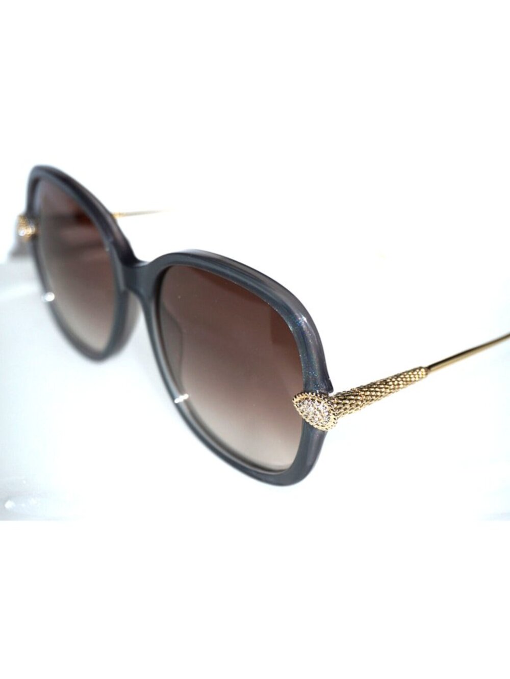 BOUCHERON 0032S 004 Gray Acetate, Metal Sunglasses France Designer